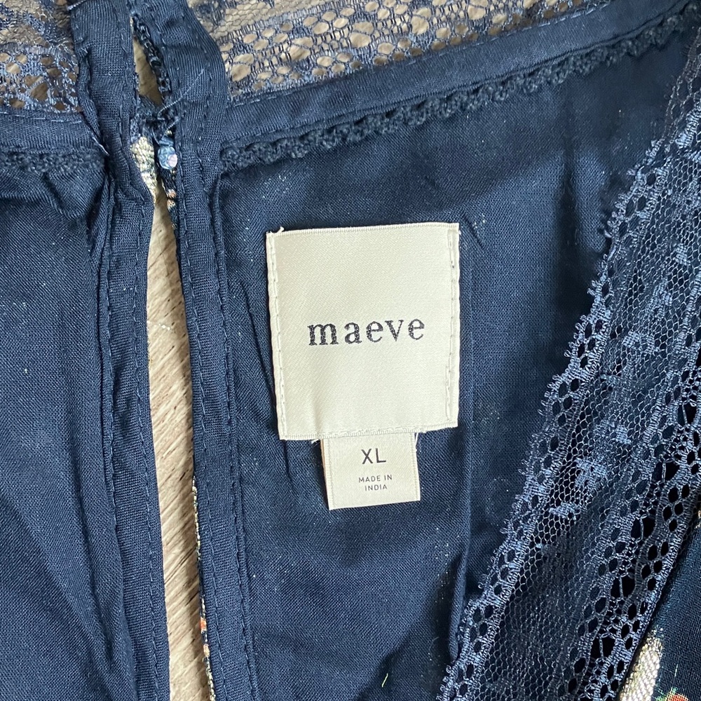 Anthropologie Maeve V-Neck Lurex Tiered Mini Dress. - Picture 12 of 16